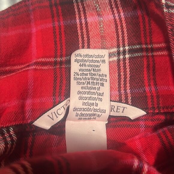 62. Size S Victoria’s Secret Paid flannel button down night shirt - Picture 9 of 9